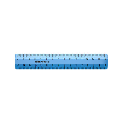 Picture of ERICHKRAUSE PLASTIC RULER 15CM METALLIC BLUE